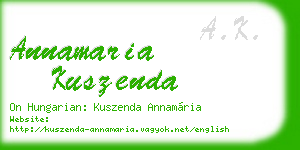 annamaria kuszenda business card